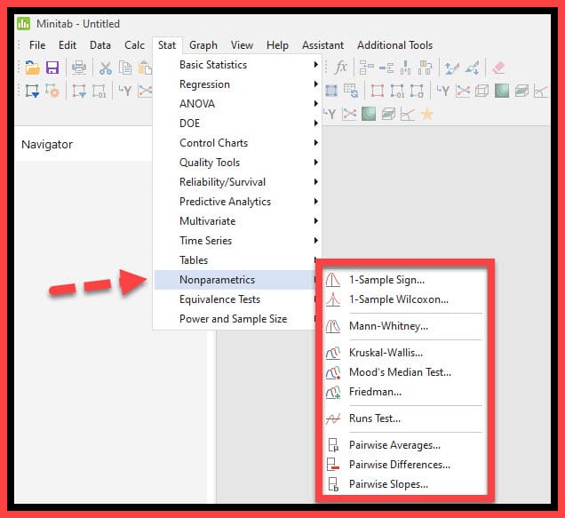 Nonparametric Tests in Minitab Nonparametric Tests in Minitab