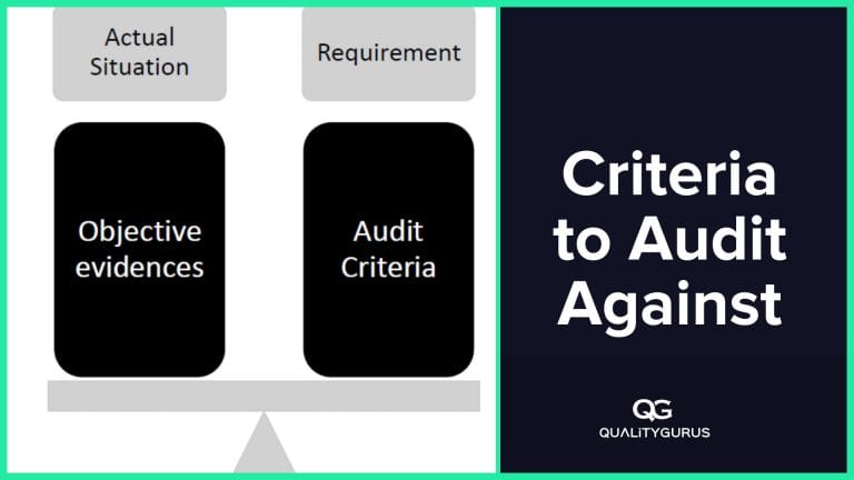 Criteria to Audit Against | Quality Gurus