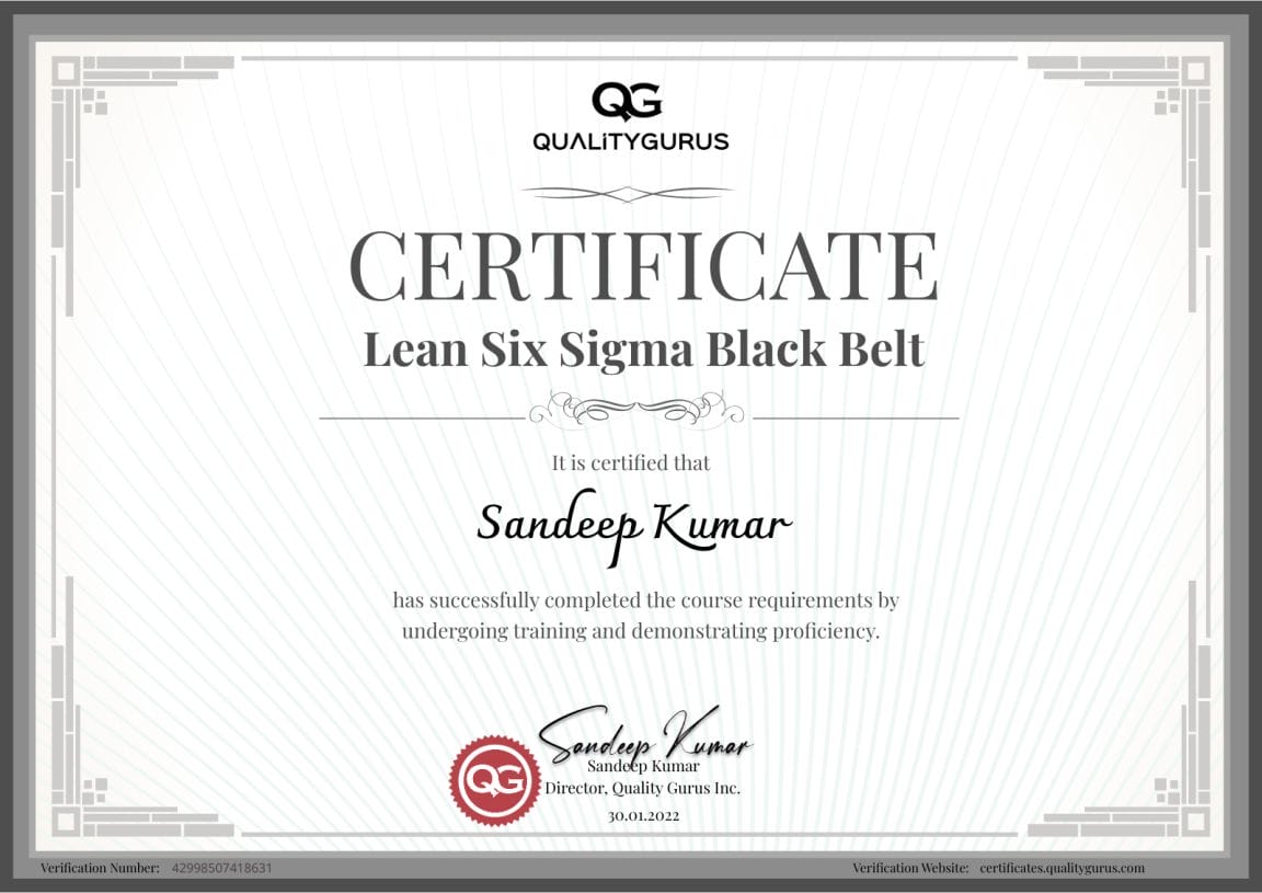 Six Sigma Certification Quality Gurus