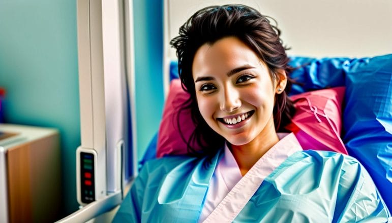 happy female patient smiling
