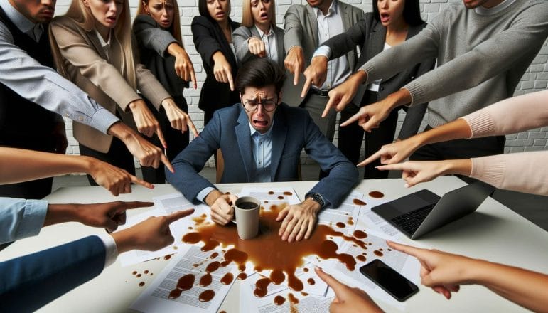 human error coffree spill