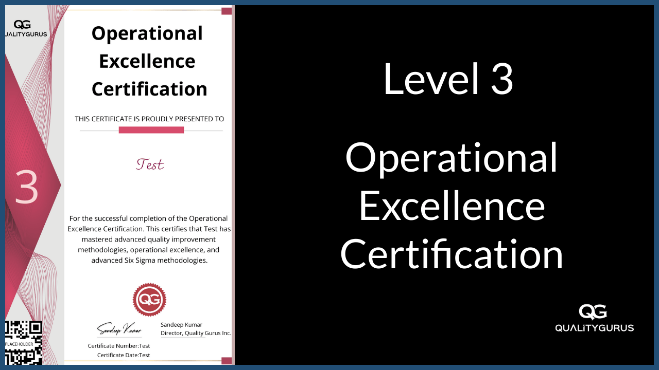 Operational Excellence Leadership Certification – Level 3