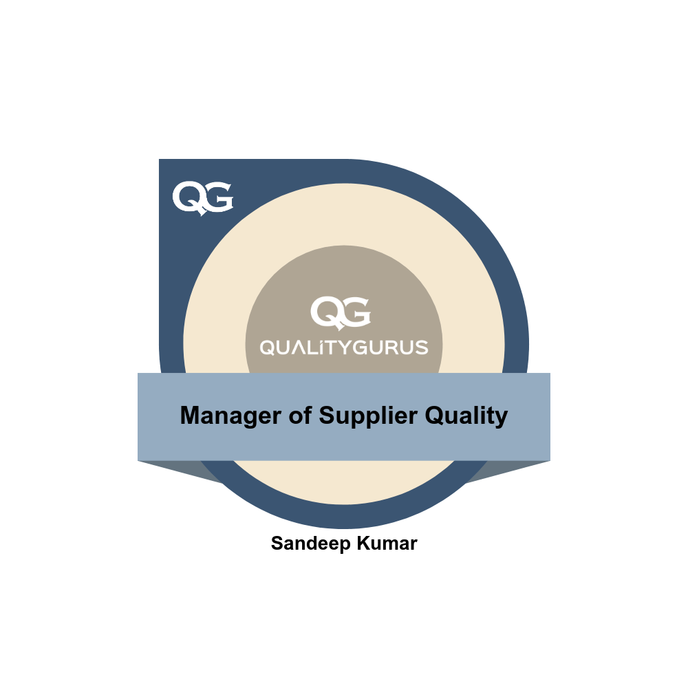 Certified supplier quality professional csqp exam prep badge