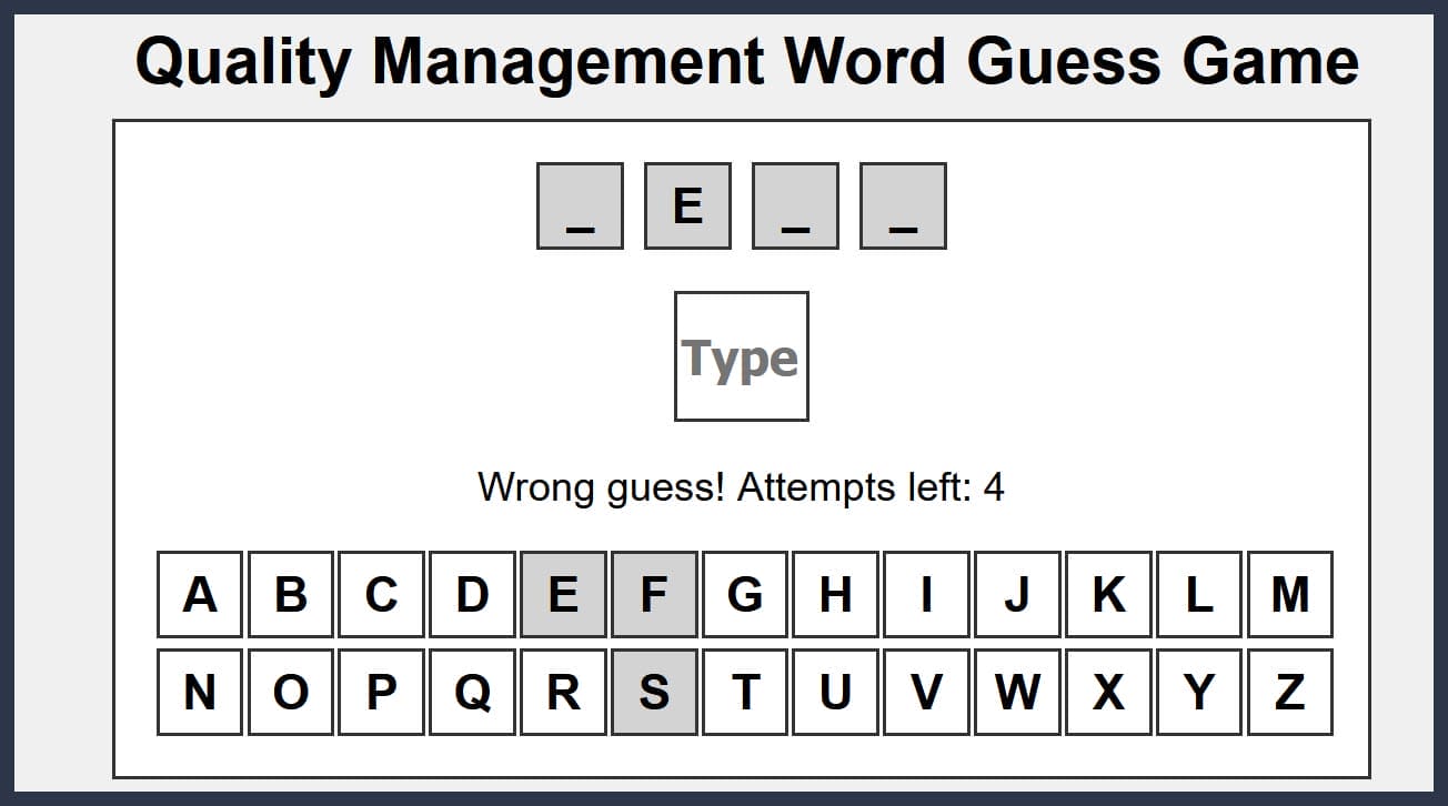 Word Guess Game