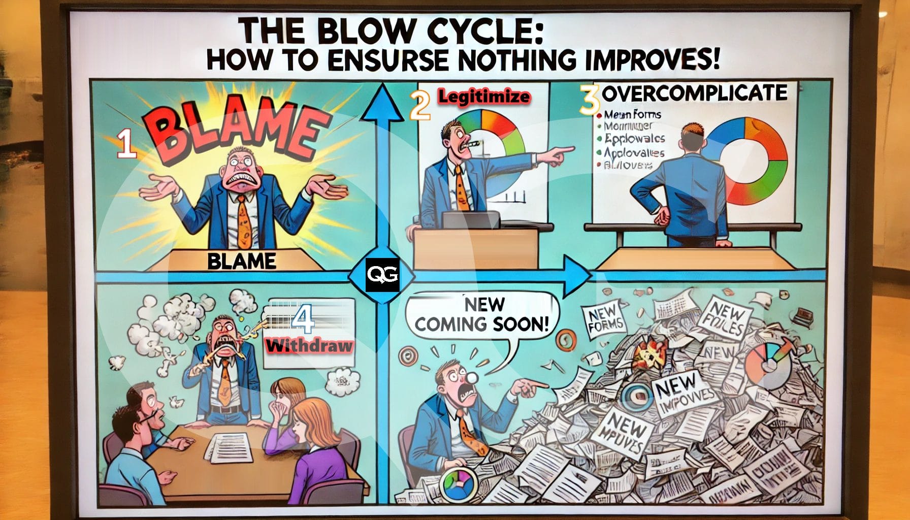 The BLOW Cycle: A Satirical Look at How NOT to Improve Processes