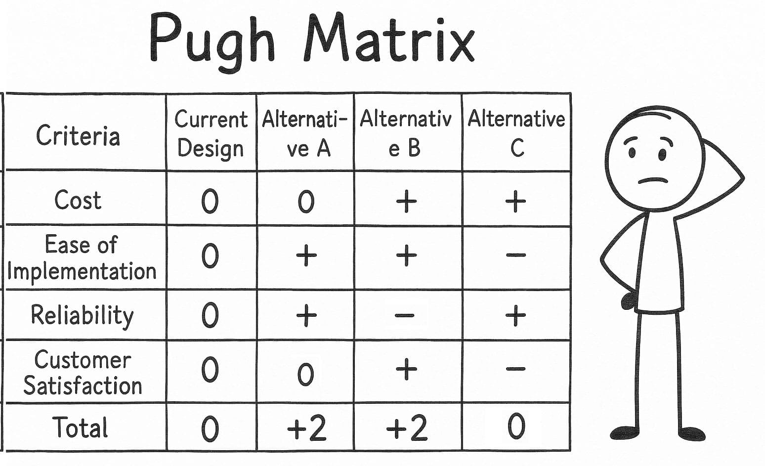 Pugh Matrix for Effective Decision-Making