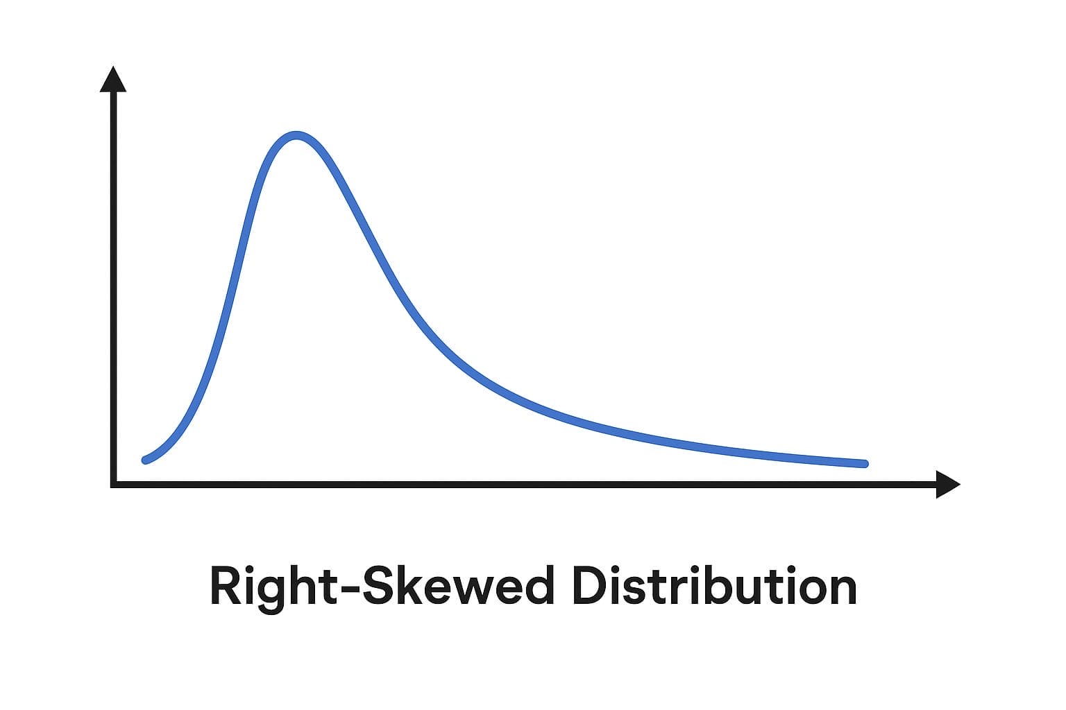 Right skewed distribution