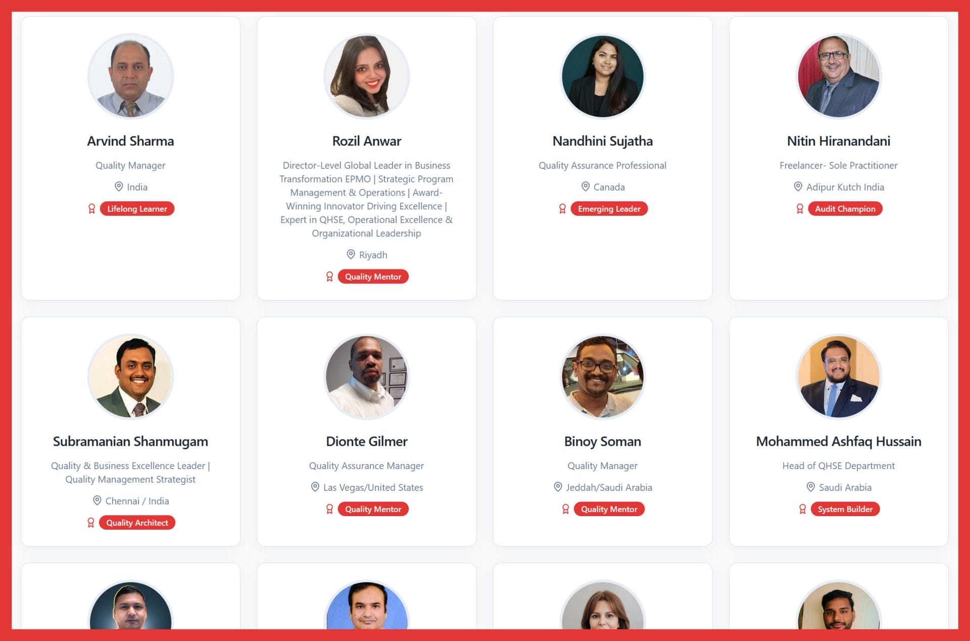 Quality Gurus Leaders Directory: Purpose, Recognition, and Invitation